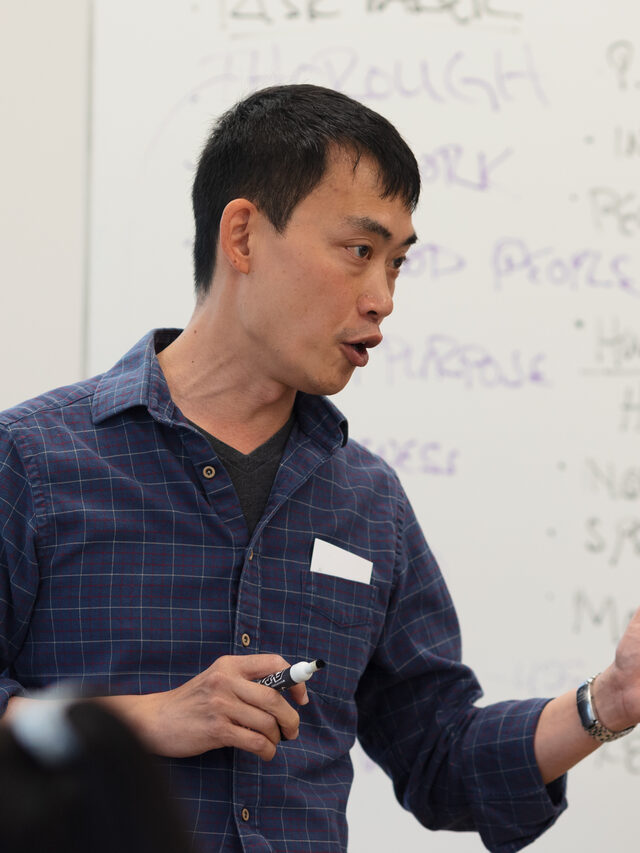 Eric Lin with students