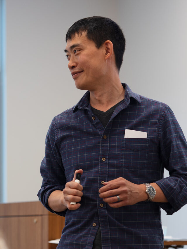 Eric Lin leading a class discussion